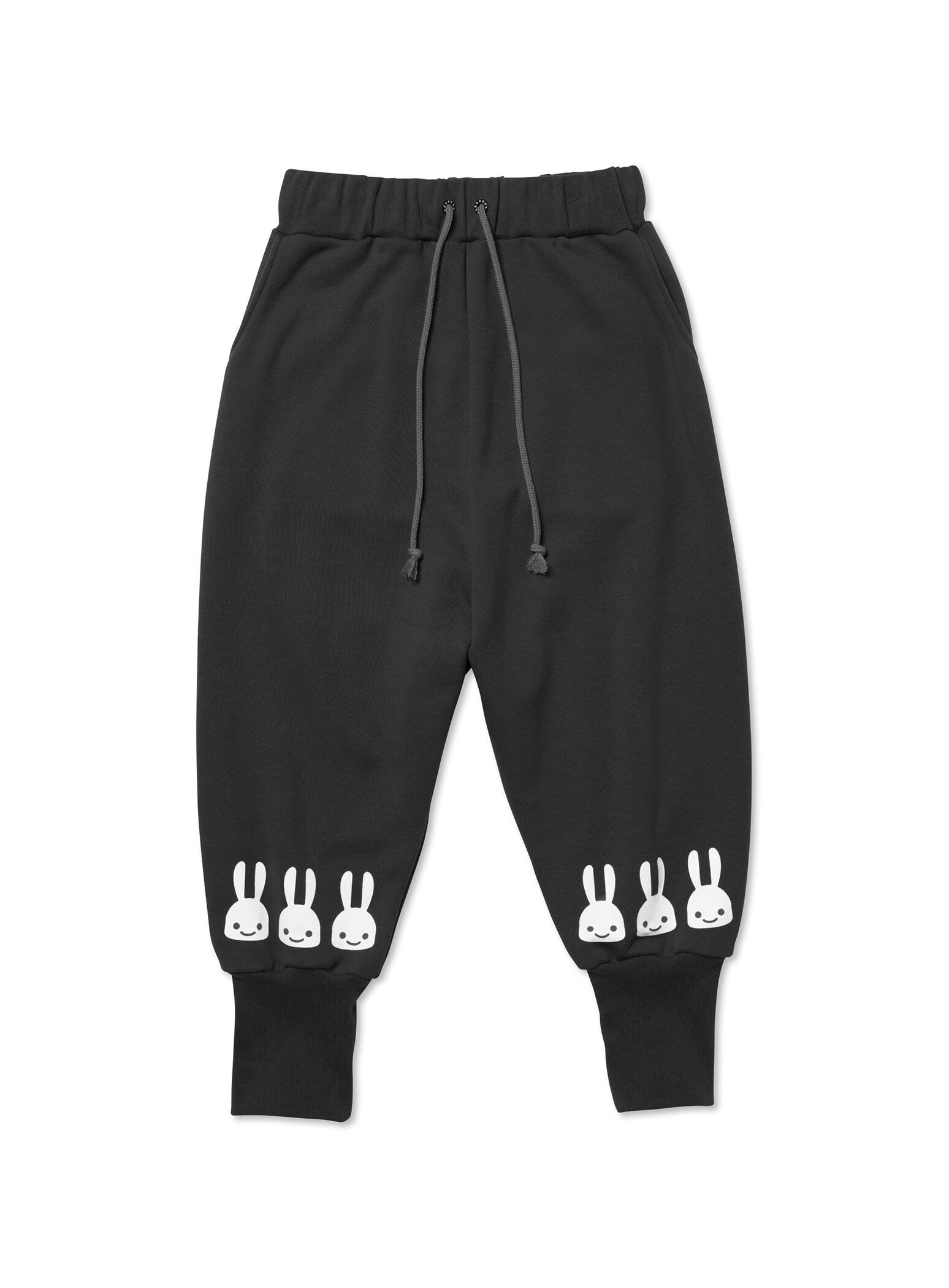 ウサギプリント 黒 ワークパンツ　cune 女性スキニー｜ウサギがいる｜CUNE ONLINE STORE