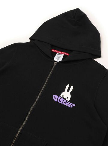 CUNE Logo Zip Parka,BLACK, small image number 2
