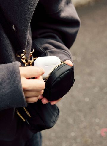 Cute-Inspired Shoulder Mini Pouch Set (2 Pieces),BLACK, small image number 9