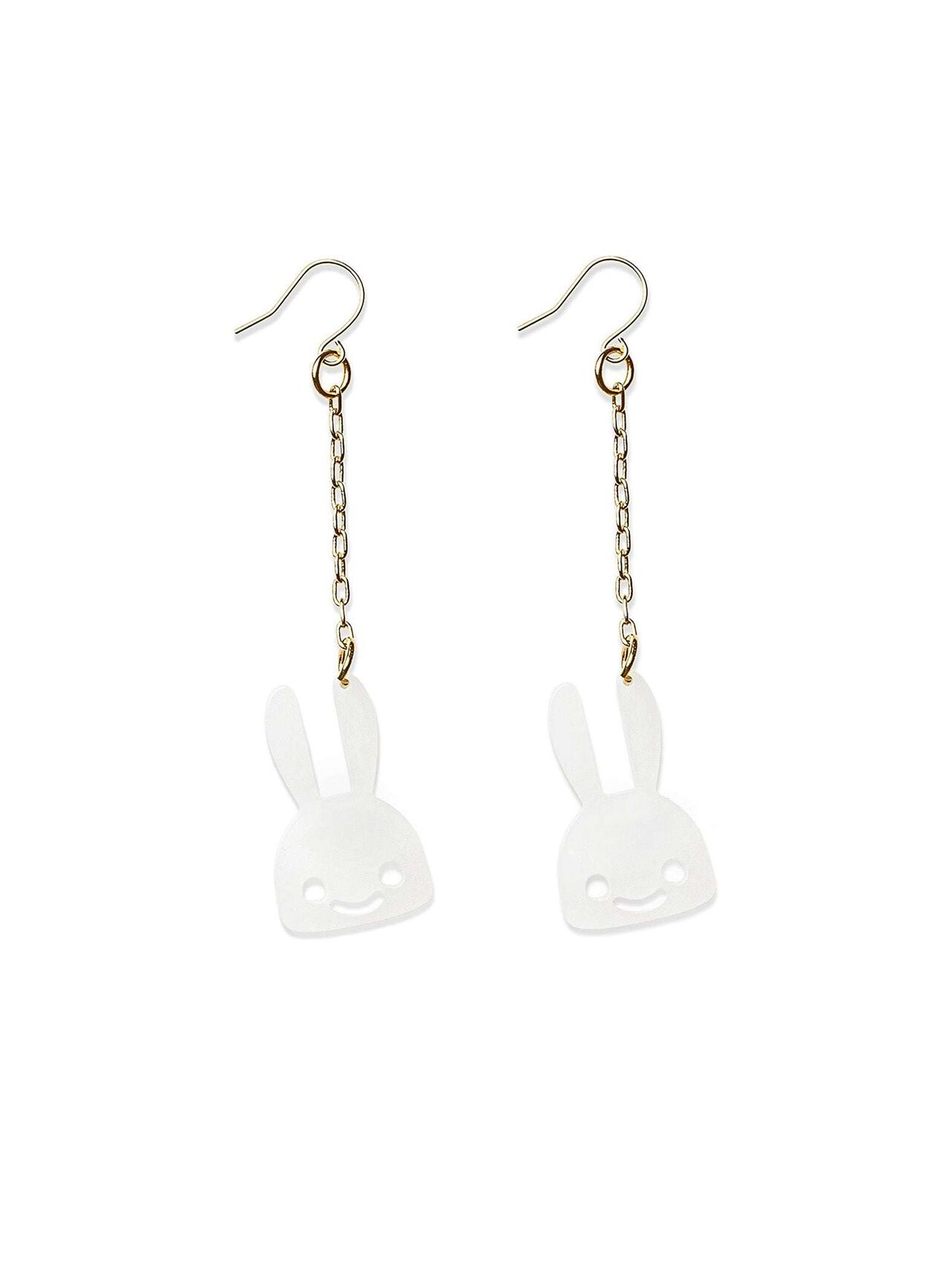 Clear Bunny Earrings 2P,BLUE, large image number 2
