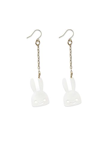 Clear Bunny Earrings 2P,BLUE, small image number 2