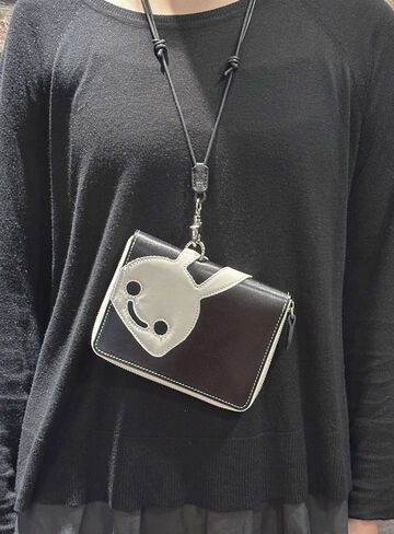 Leather Neck-Hang Multi Case,BLACK, small image number 9
