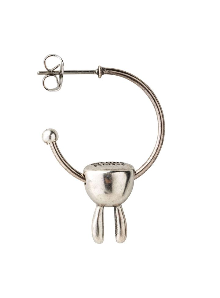 3D Upside-Down Bunny Earring 1P,, medium