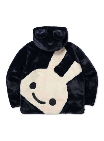 Ear-Detail Faux Fur Jacket,, small image number 6