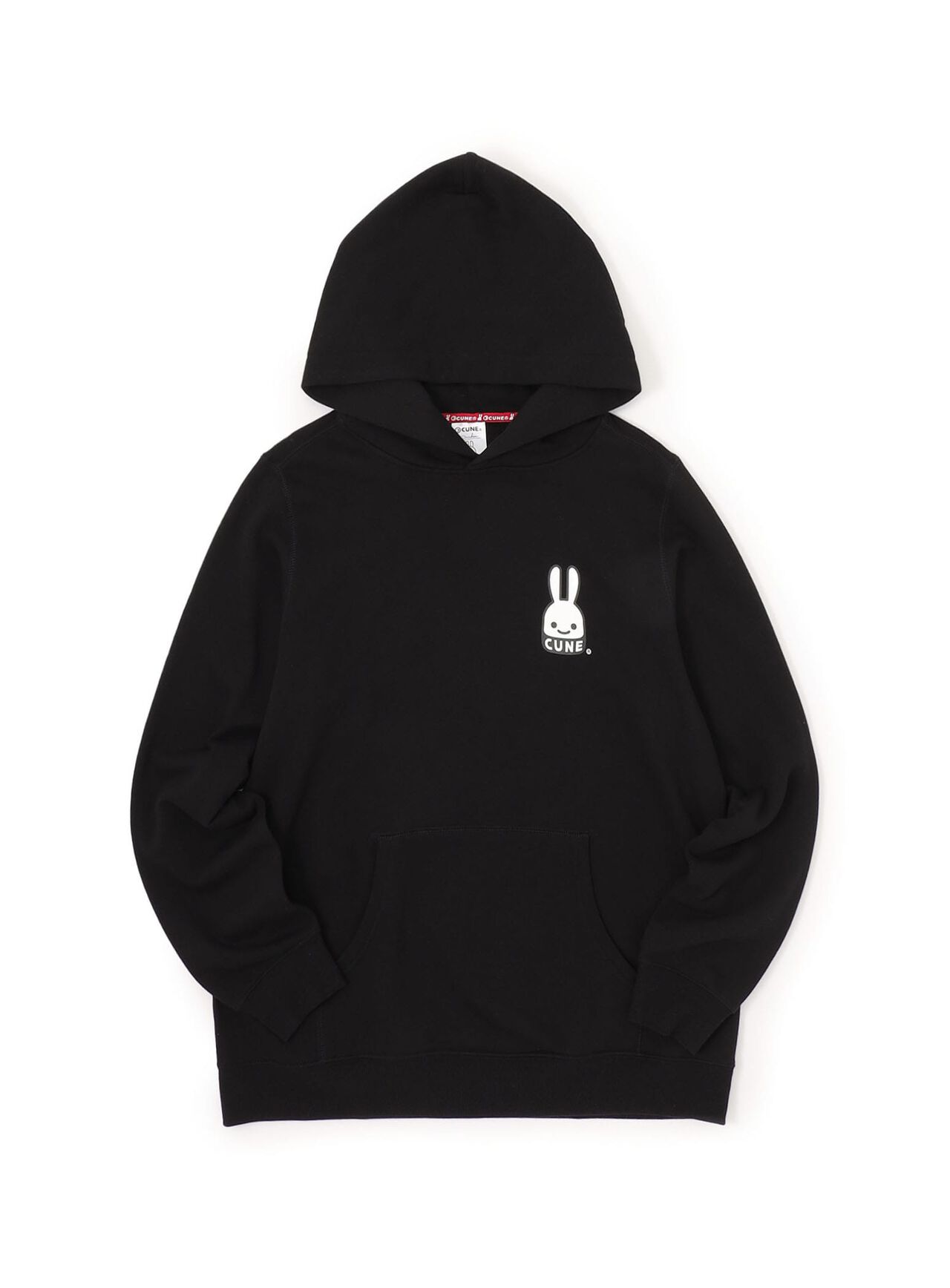 CUNE Rabbit Pull Parka,BLACK, large image number 1