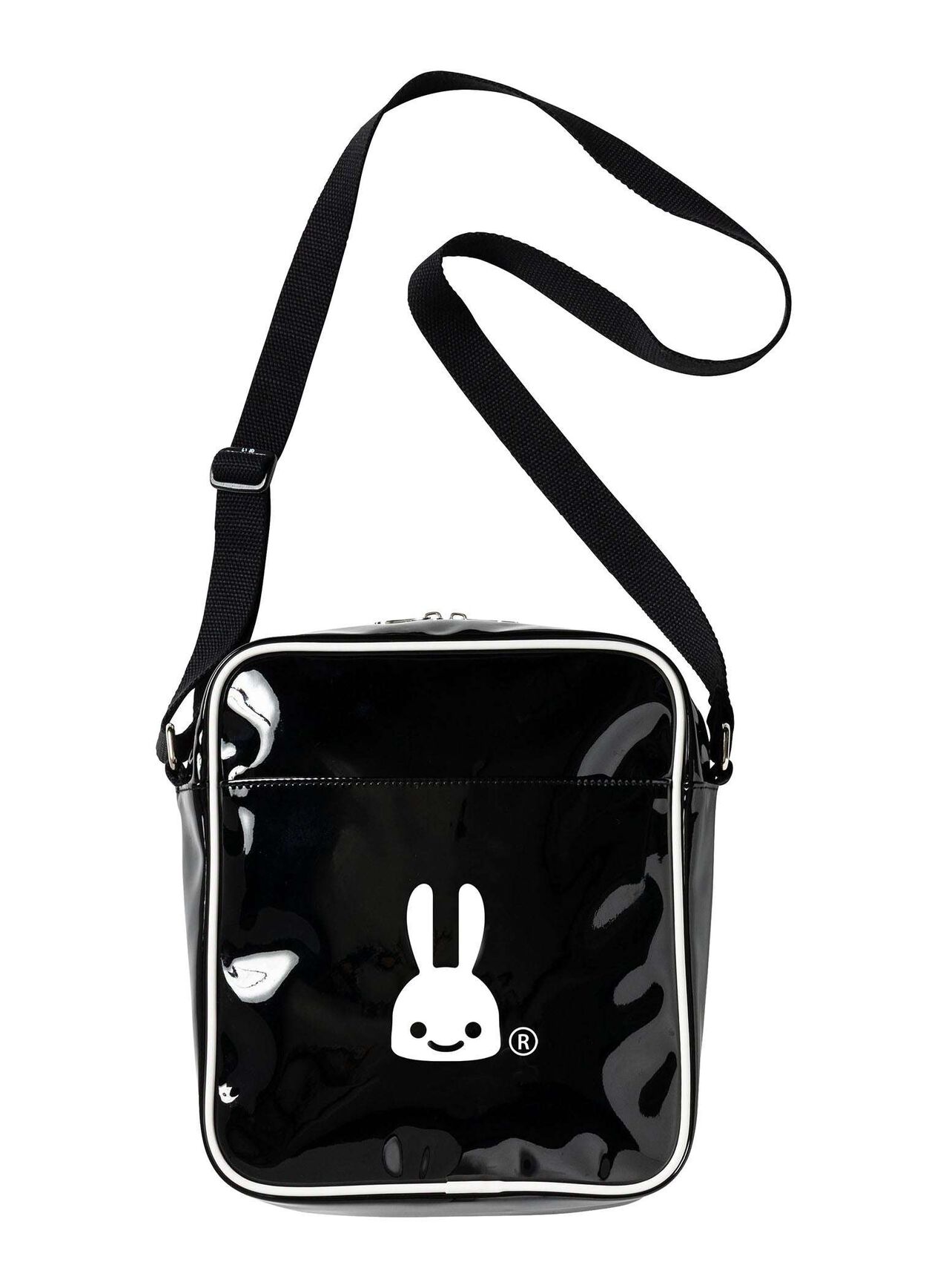 Enamel Shoulder Bag,BLACK, large image number 0