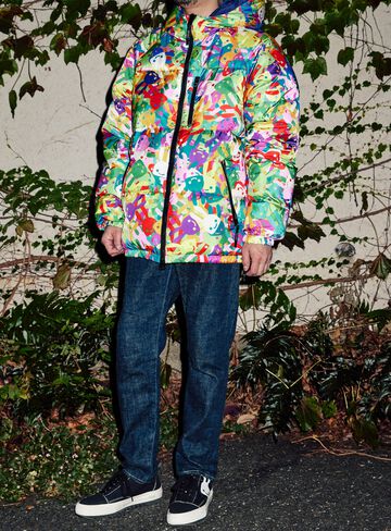 Reversible down jacket with lots of rabbits,, small image number 13