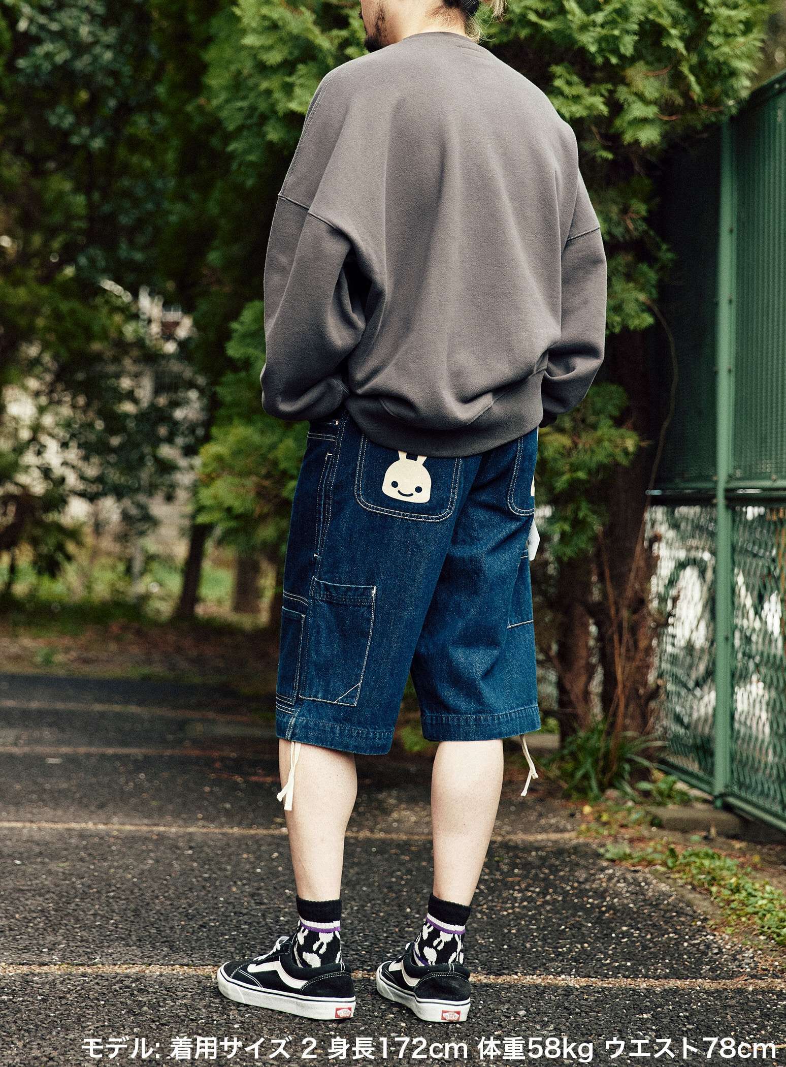 新品未使用　CUNE WORK ペインターショーツ デニム OW CUNE WORK Painter Shorts Denim OW