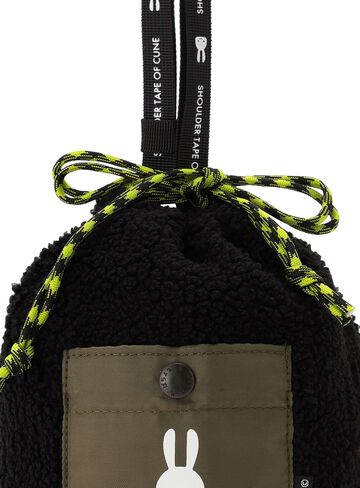 Fuzzy Drawstring Shoulder Bag,ONE, small image number 4