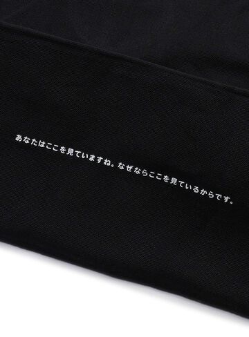 Basic Cotton Tote Bag with Cigarette Patch,BLACK, small image number 7