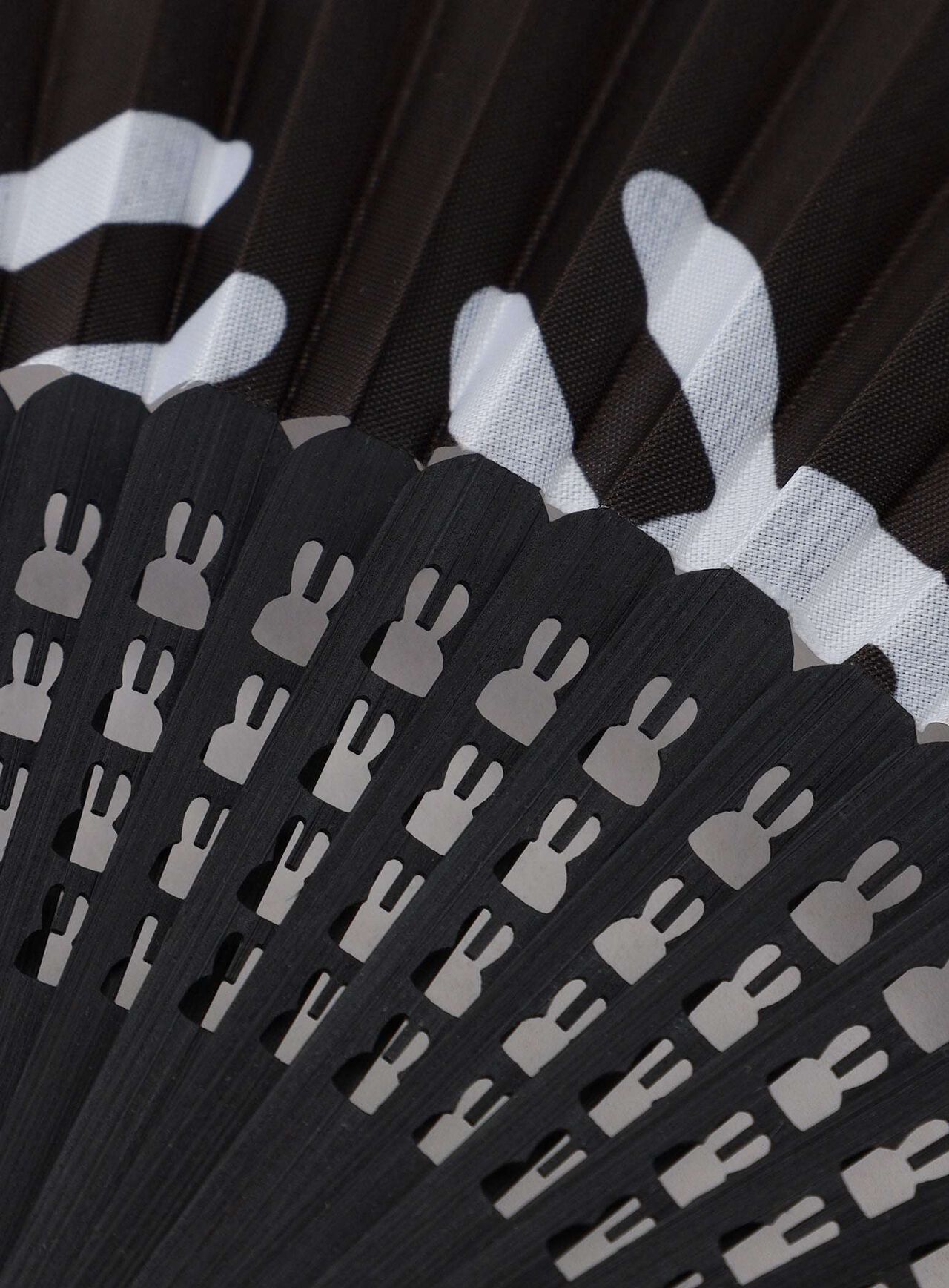 Bamboo & Cloth Fan,PURPLE, large image number 3