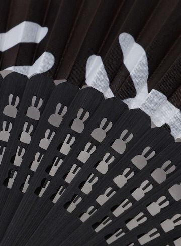 Bamboo & Cloth Fan,PURPLE, small image number 3