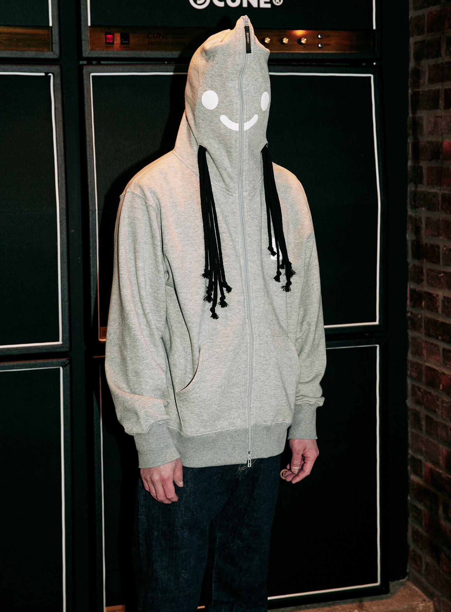 IONSEOUL People See-through Hood Zip-up JE1255