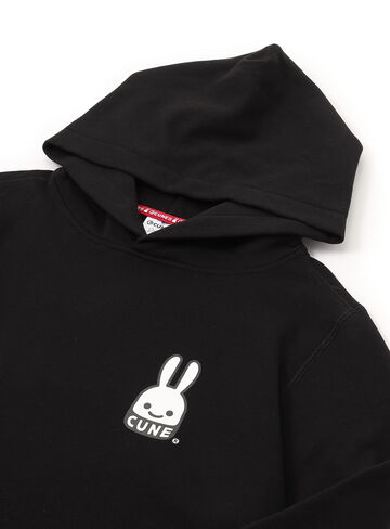 CUNE Rabbit Pull Parka,BLACK, small image number 2