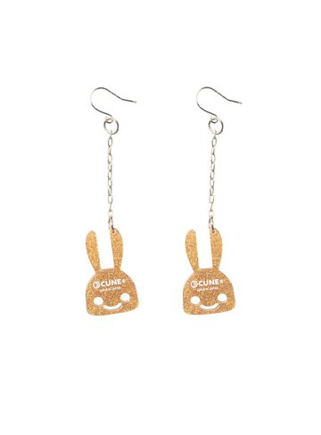 Clear Bunny Earrings 2P,GOLD, small image number 1