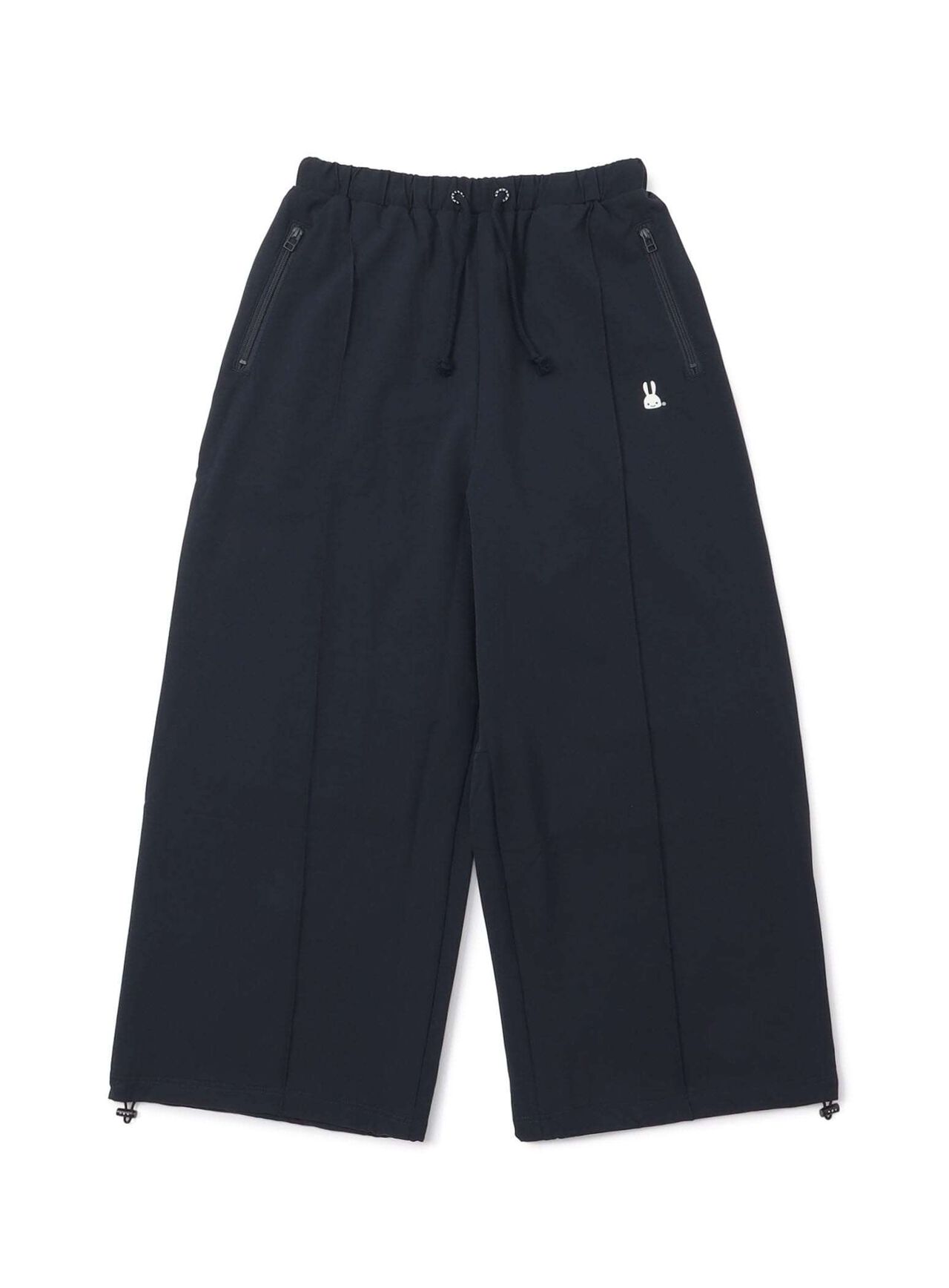 Sporty Wide Slacks,BLACK, large image number 9