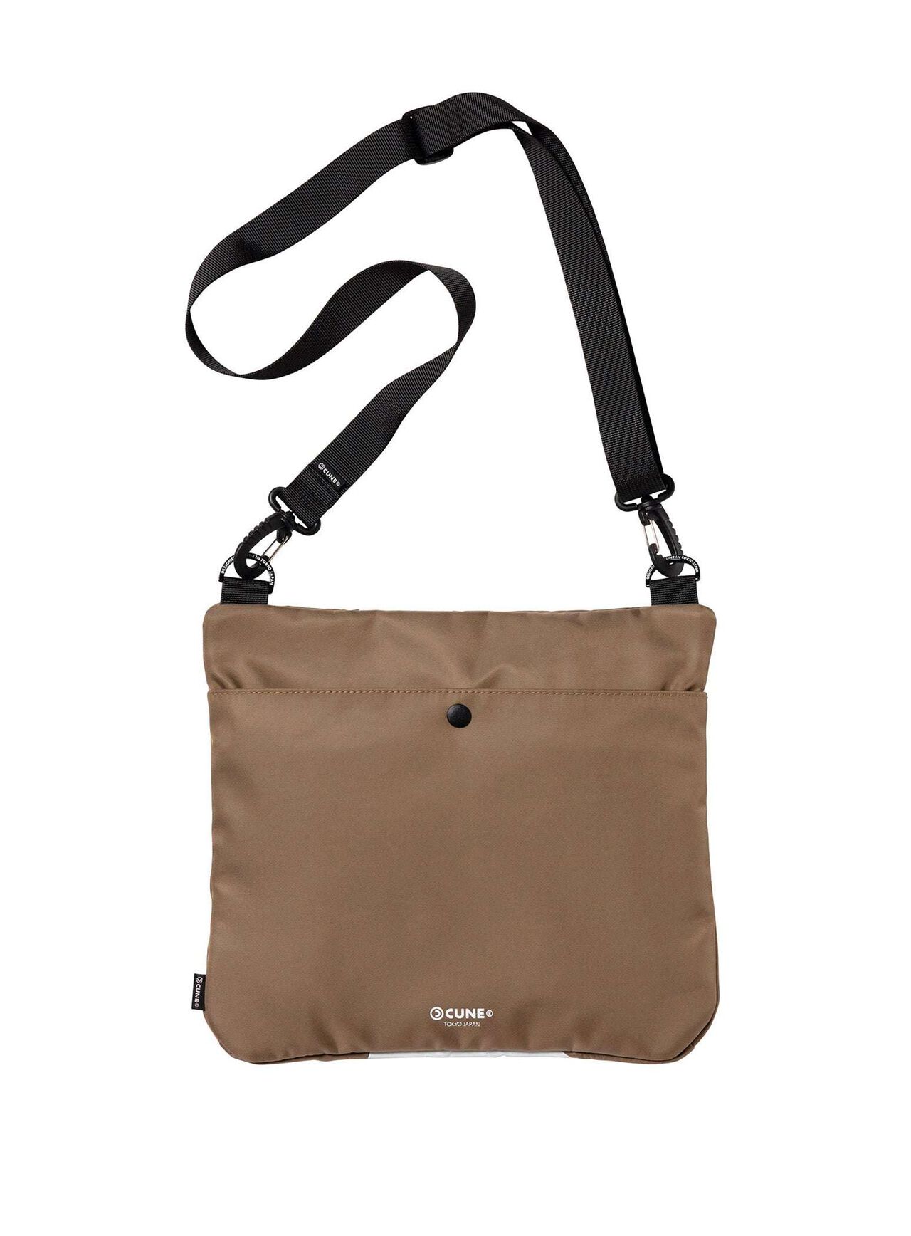 Slant Zip Shoulder Bag,BEIGE, large image number 1