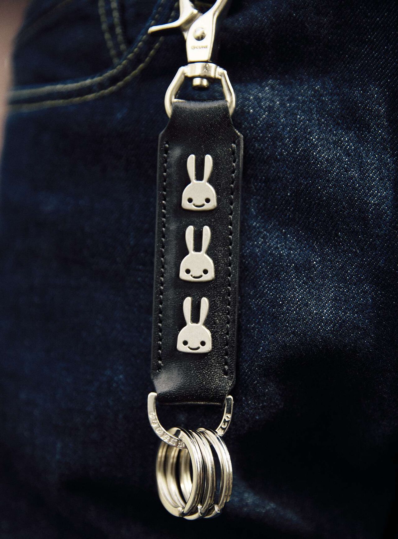Leather Studs Keychain U3,ONE, large image number 6