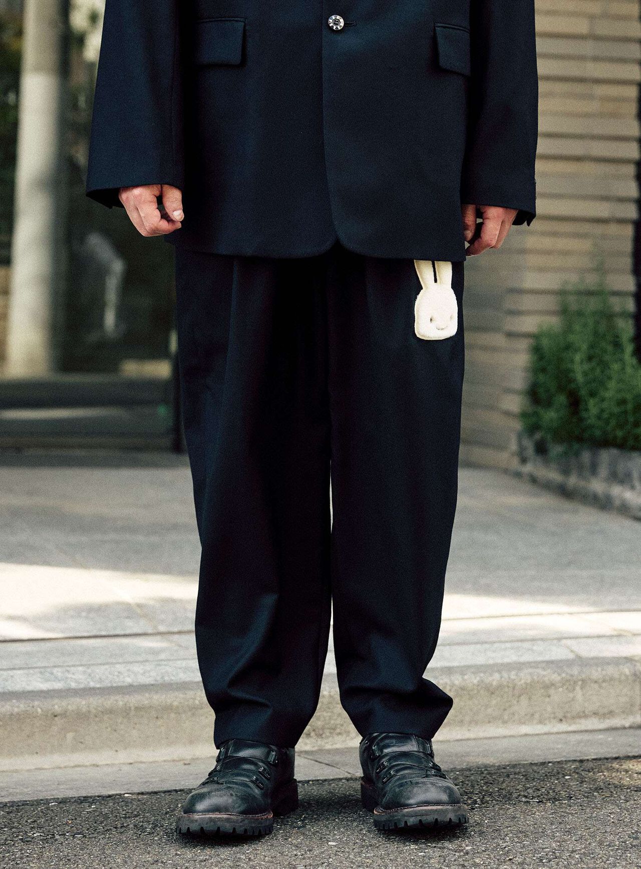 Wool Gabardine Wide Slacks,, large image number 8