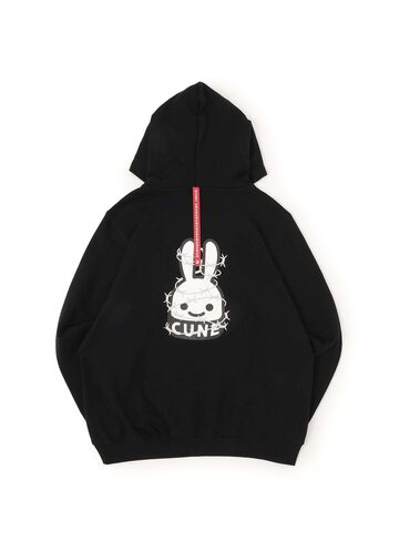 CUNE ZIP PARKA with Barbed Wire,BLACK, small image number 0