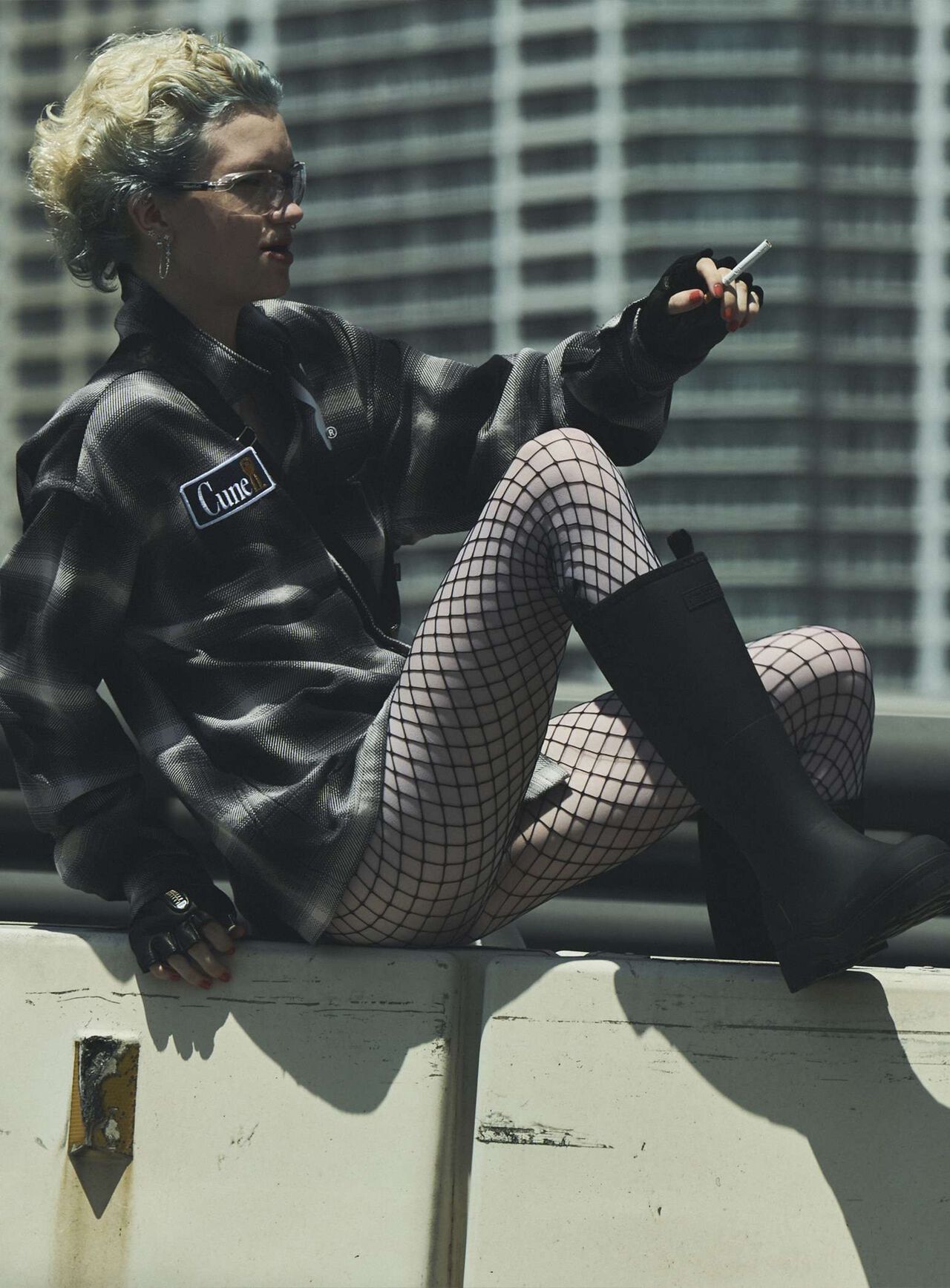 Ombre Check Cotton Shirt,, large image number 6