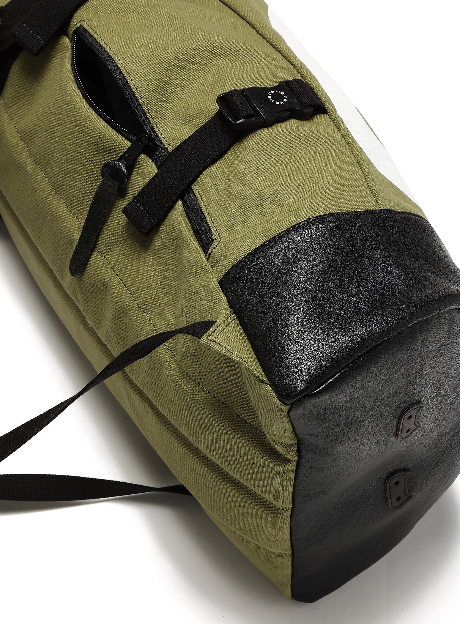 Bottom Leather Roll Backpack