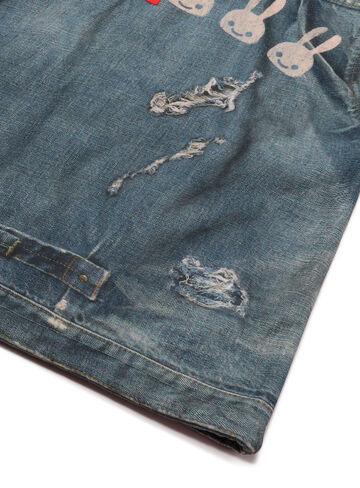 Sweatshirt coach jacket with jean print,, small image number 5