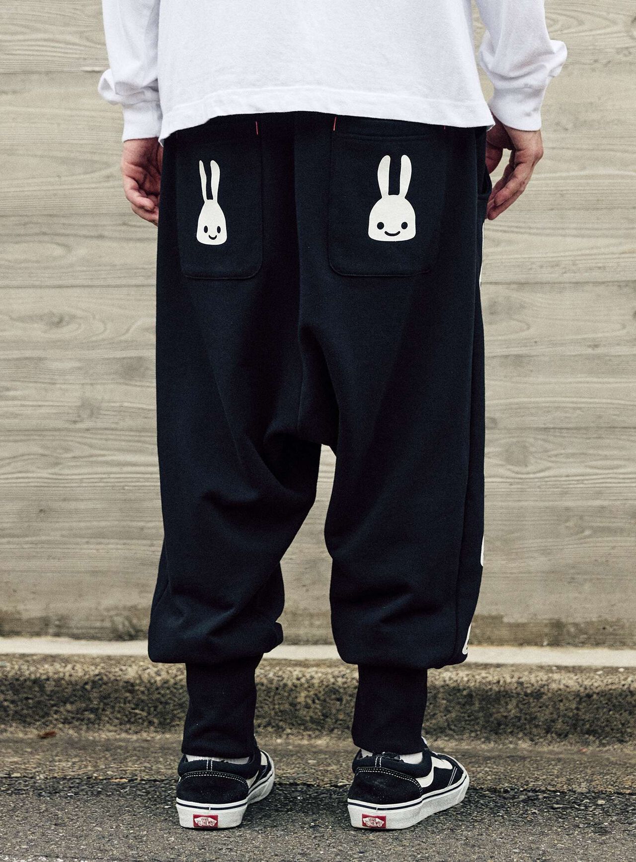 Layered Pocket Sarouel Pants,BLACK, large image number 9