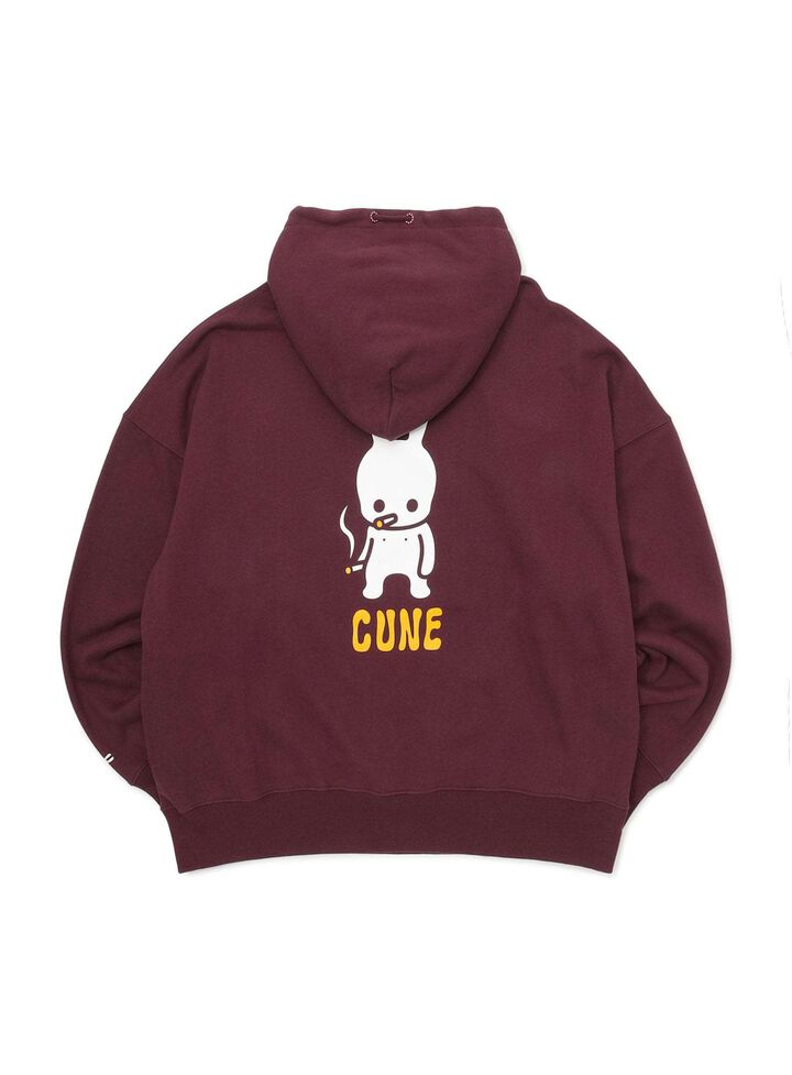 Heavyweight Big Hoodie: Tobacco and Bunny,, medium