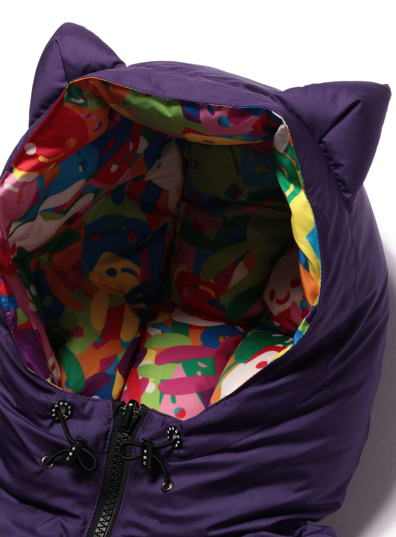Reversible down jacket with lots of rabbits,, large image number 5