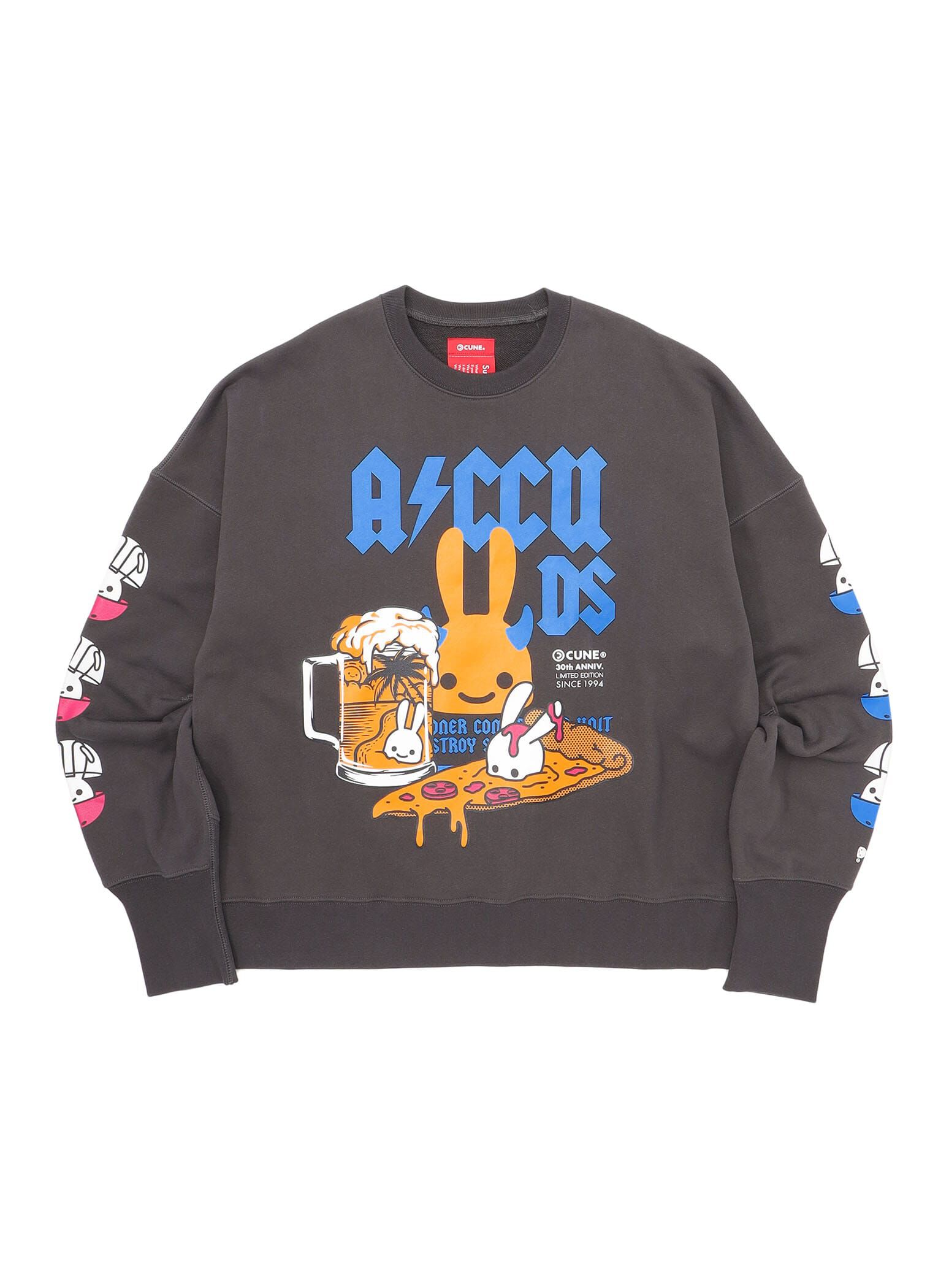 30th ANNIV heavyweight big crew neck sweatshirt Beer remix
