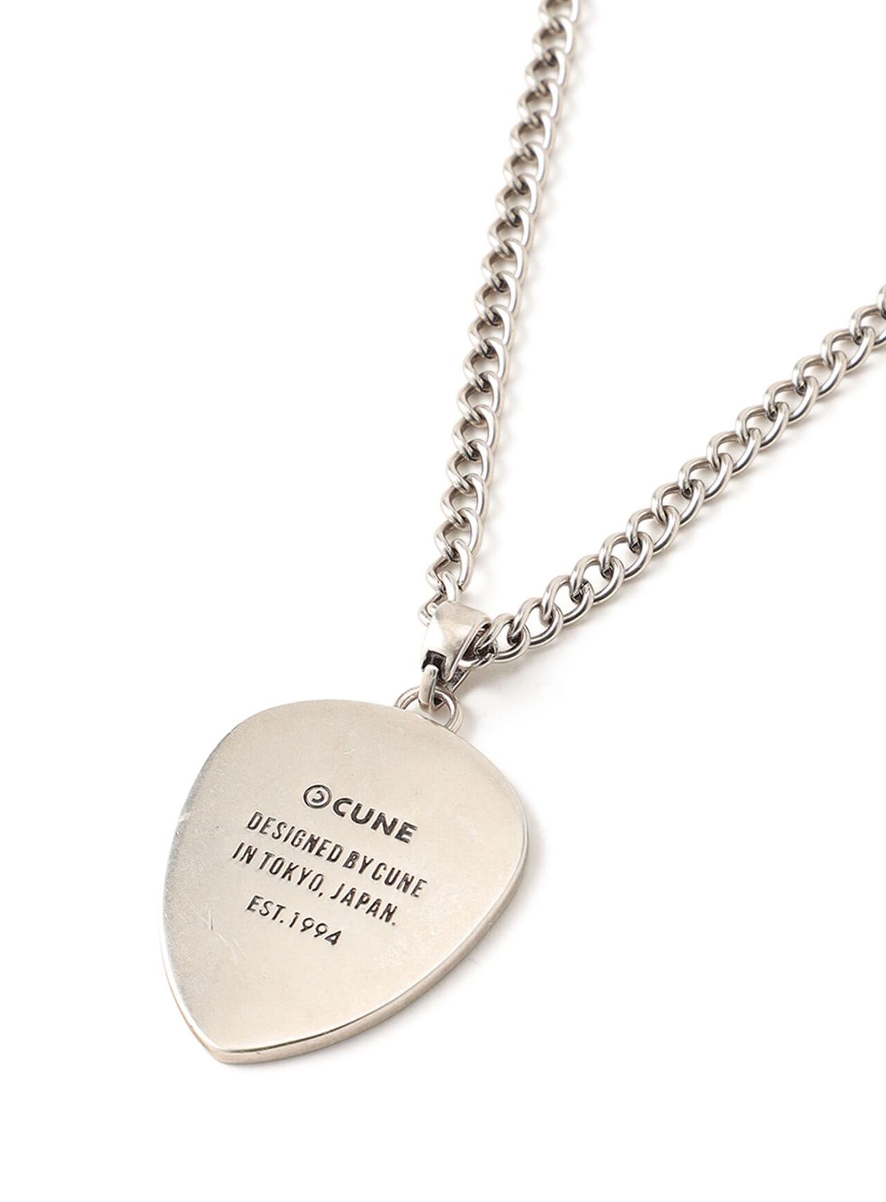 Wobbly Bunny Shield Necklace,SILVER, large image number 3