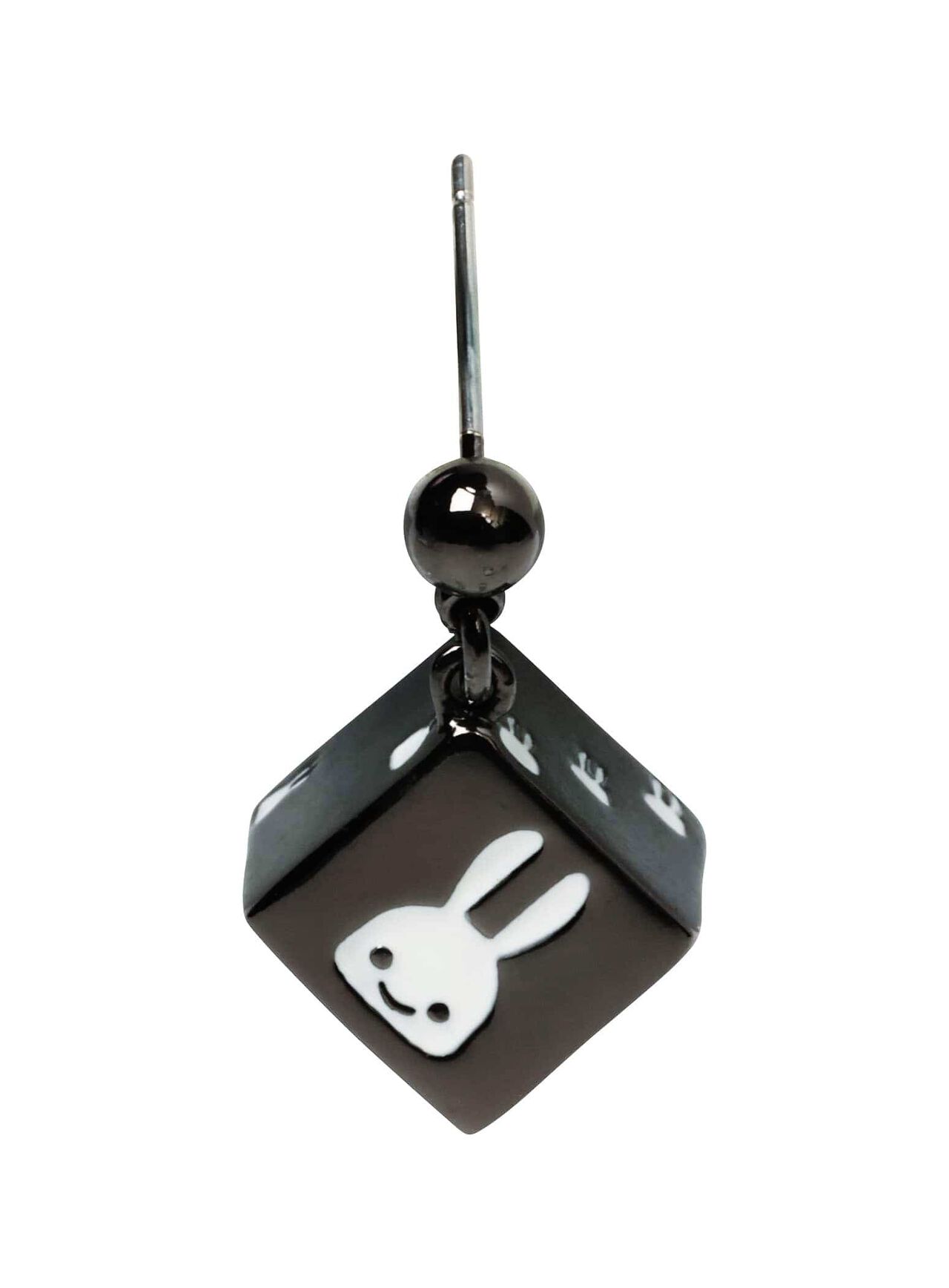 Dice Earring 1P,BLACK, large image number 0