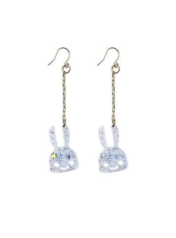 Clear Bunny Earrings 2P,BLUE, small image number 0