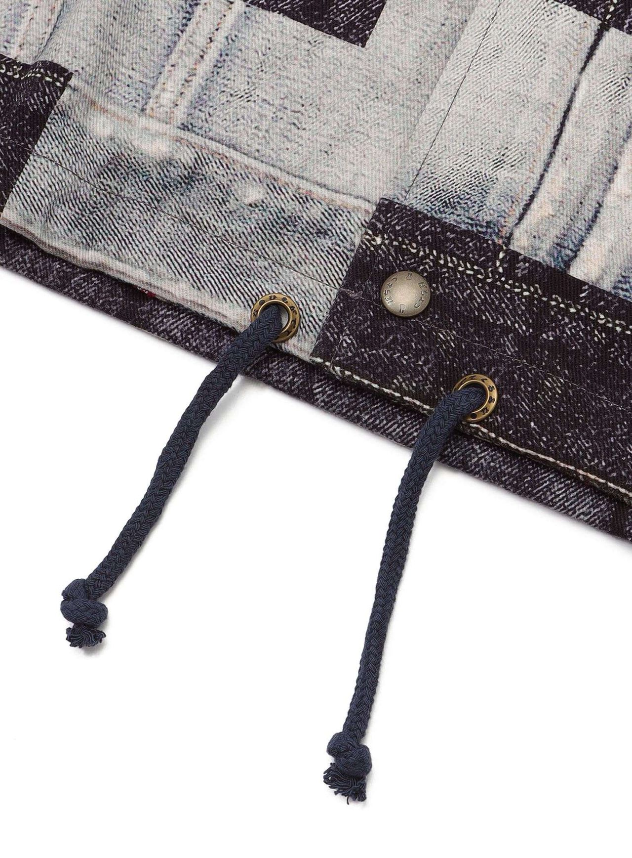 Mosaic Denim Print Twill Coach Jacket,, large image number 5