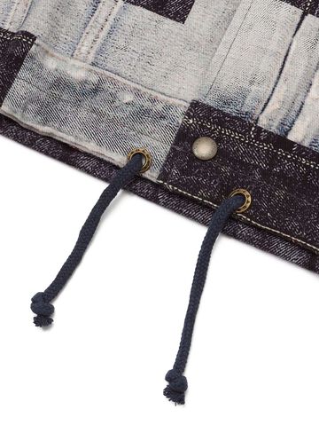 Mosaic Denim Print Twill Coach Jacket,, small image number 5