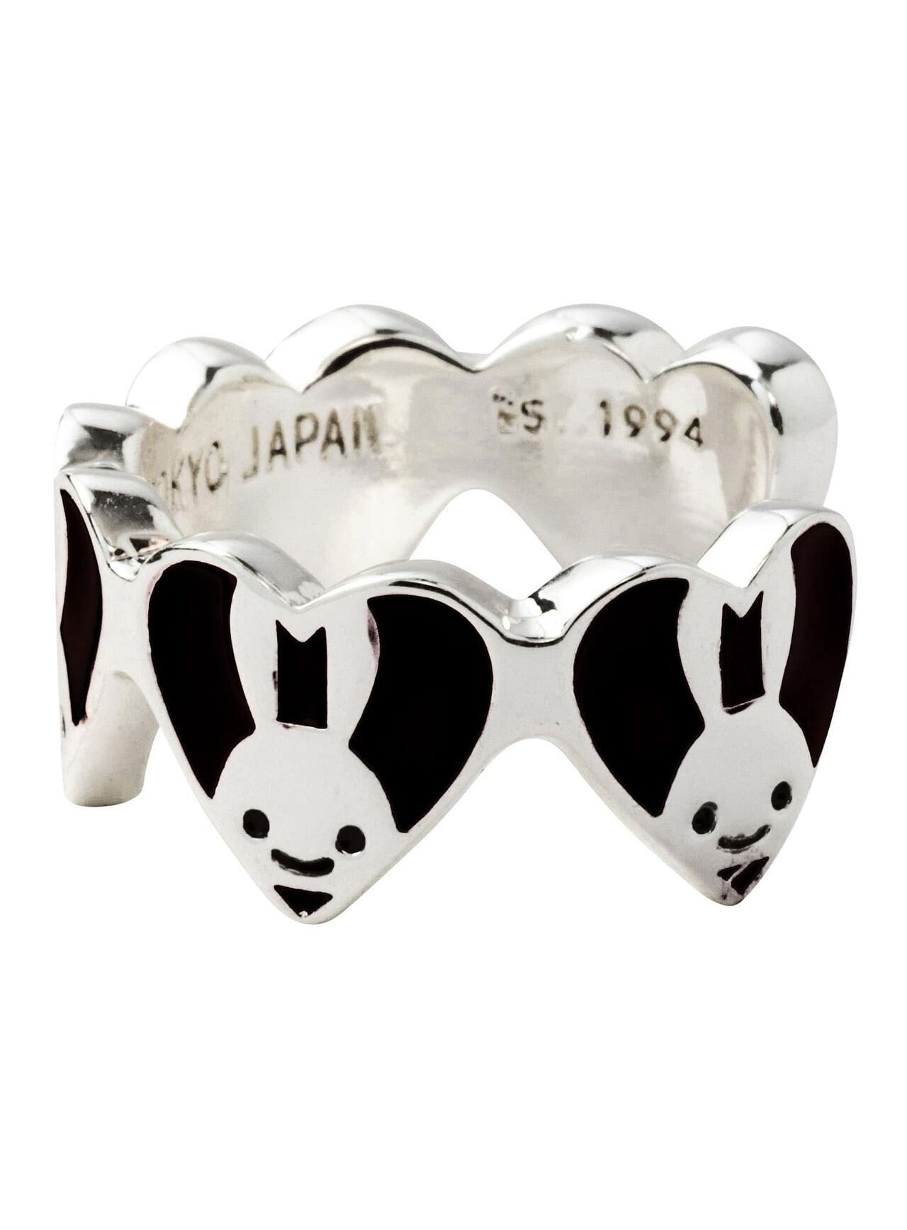 Heart Bunny Ring,BLACK, large image number 1