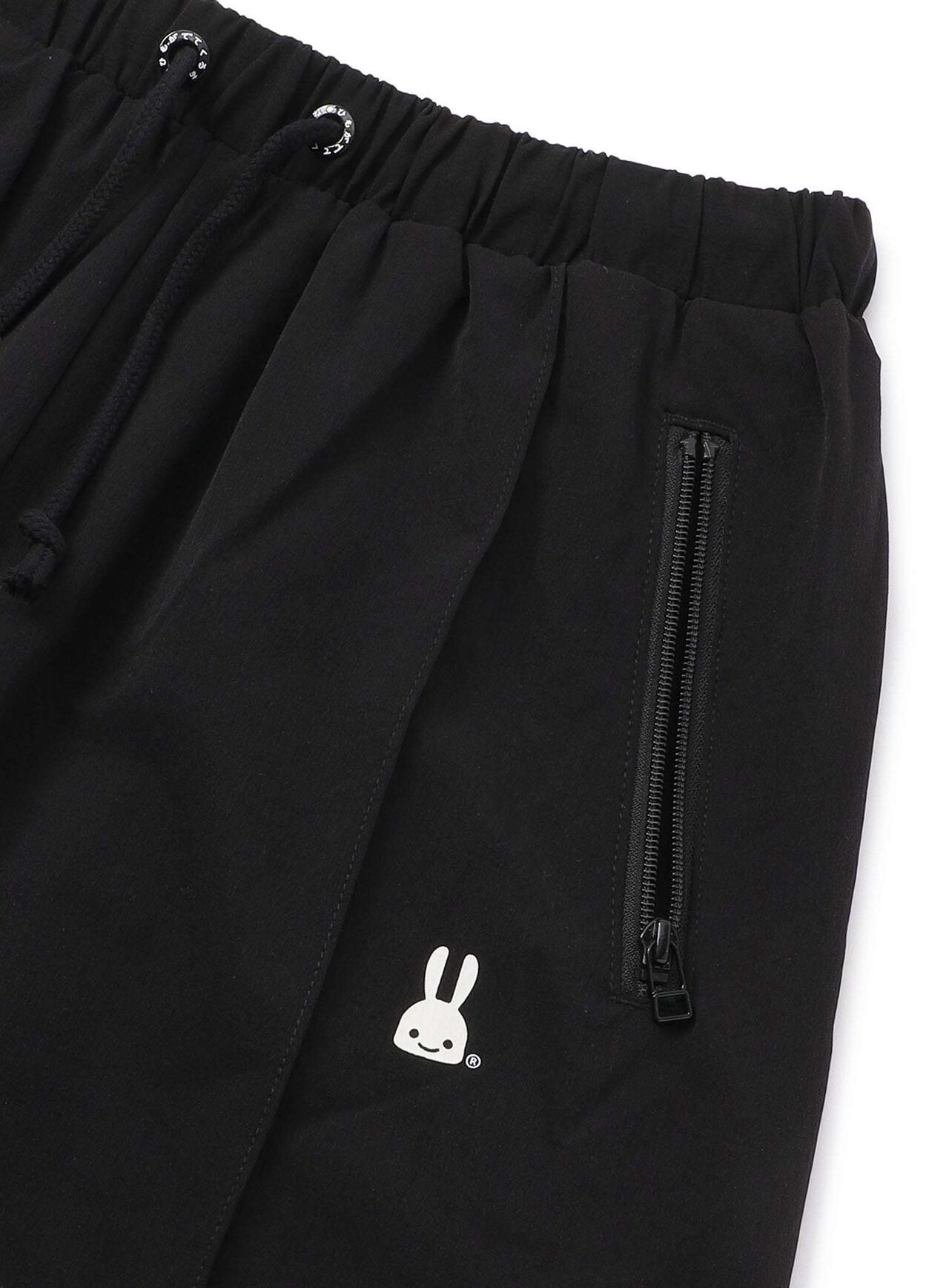 Sporty Wide Slacks,BLACK, large image number 2
