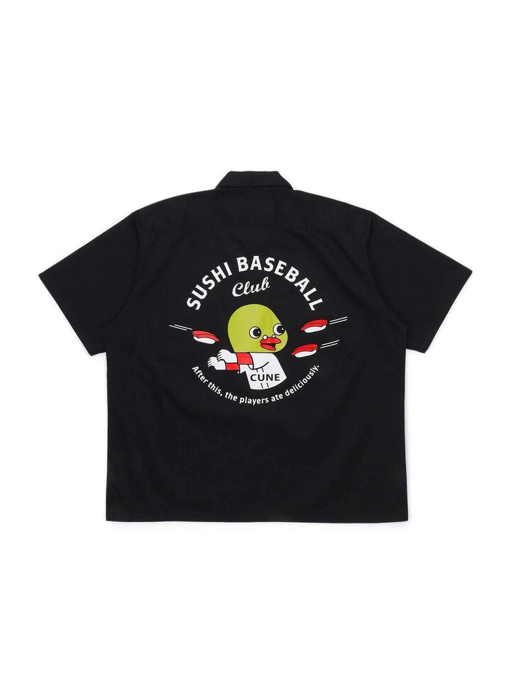 Short Sleeve Work Shirt Sushi Baseball Club,, medium