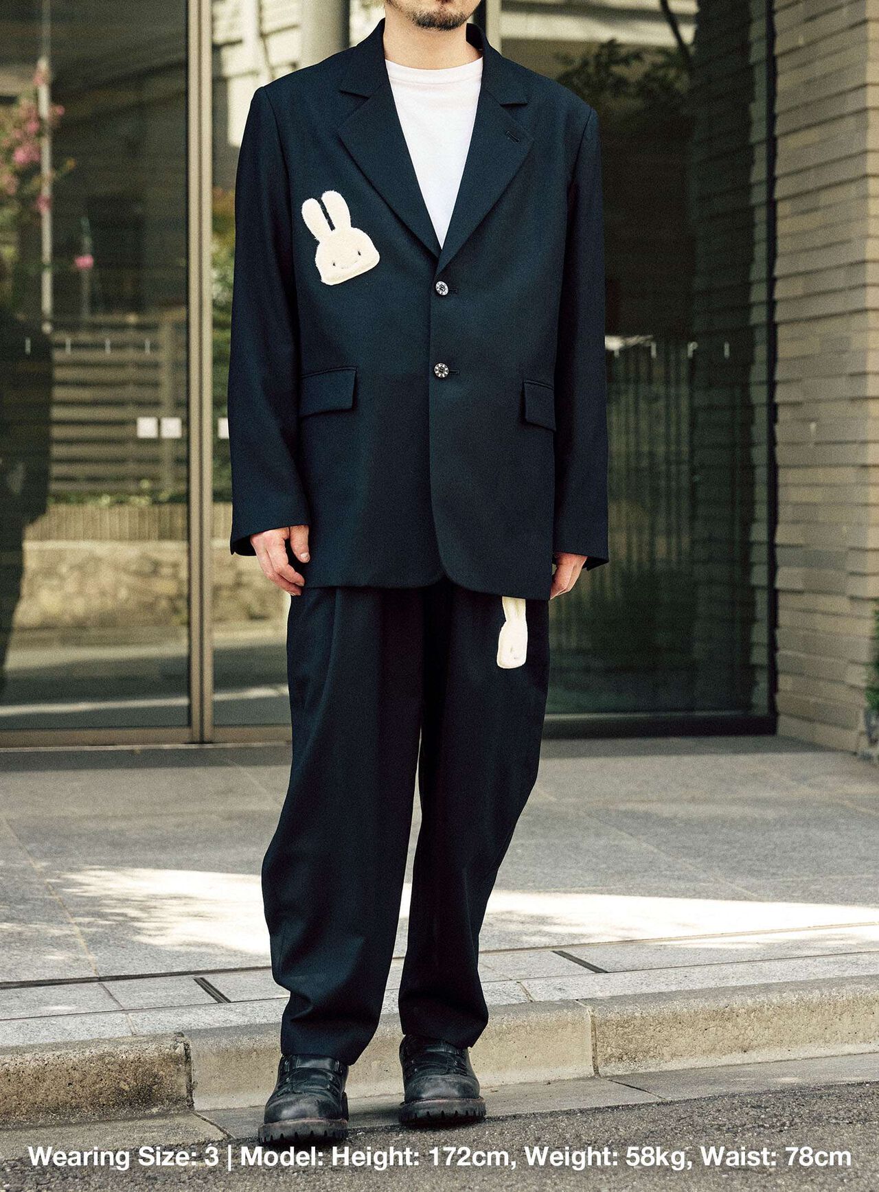 Wool Gabardine Wide Slacks,, large image number 5