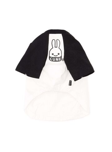 Dog and Human Raglan T-Shirt - CUNE Rabbit,WHITE, small image number 1