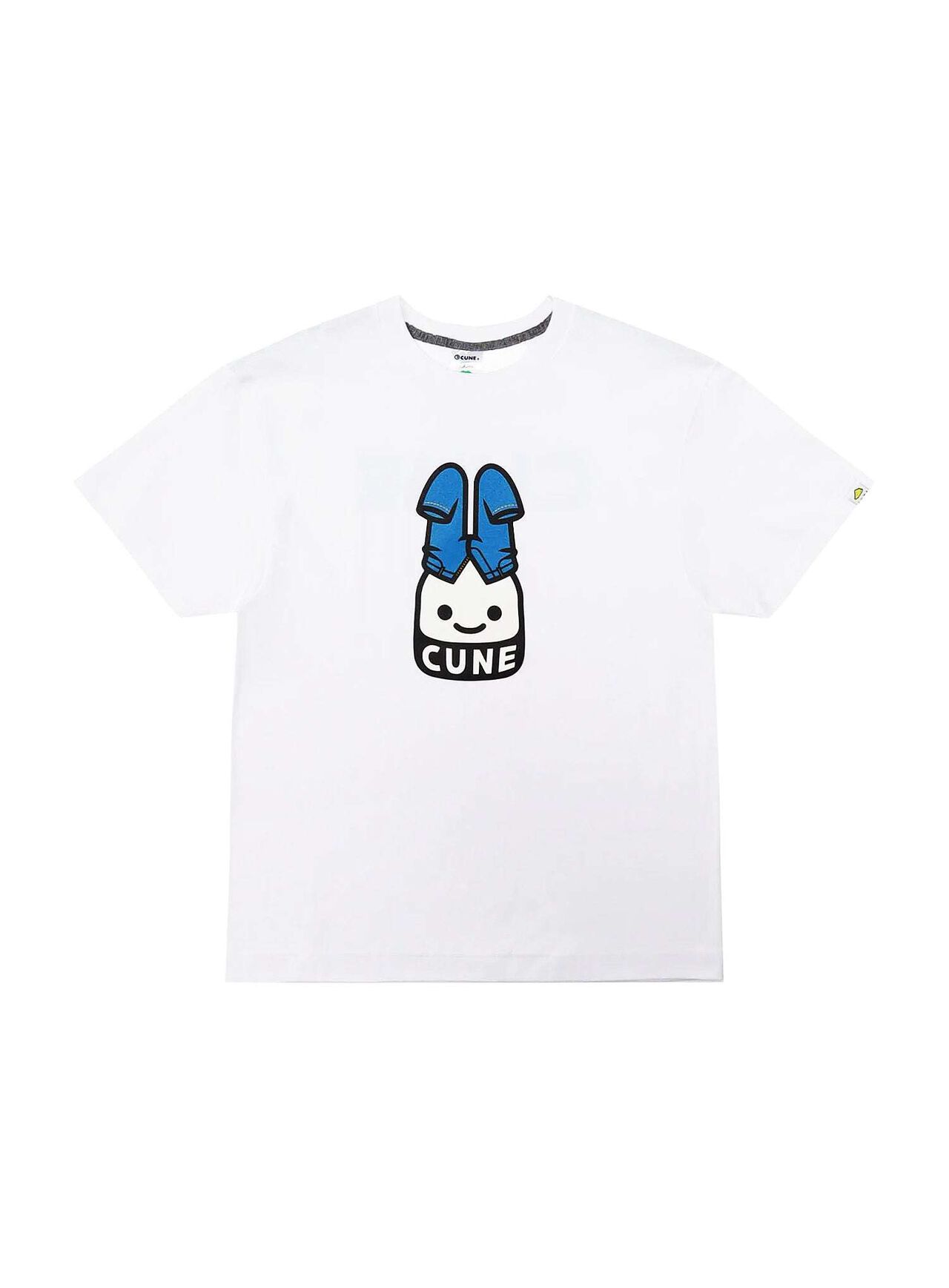 S/S Tee Denim Jeans,WHITE, large image number 0