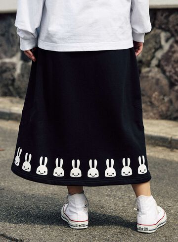 Sweat Skirt,BLACK, small image number 8