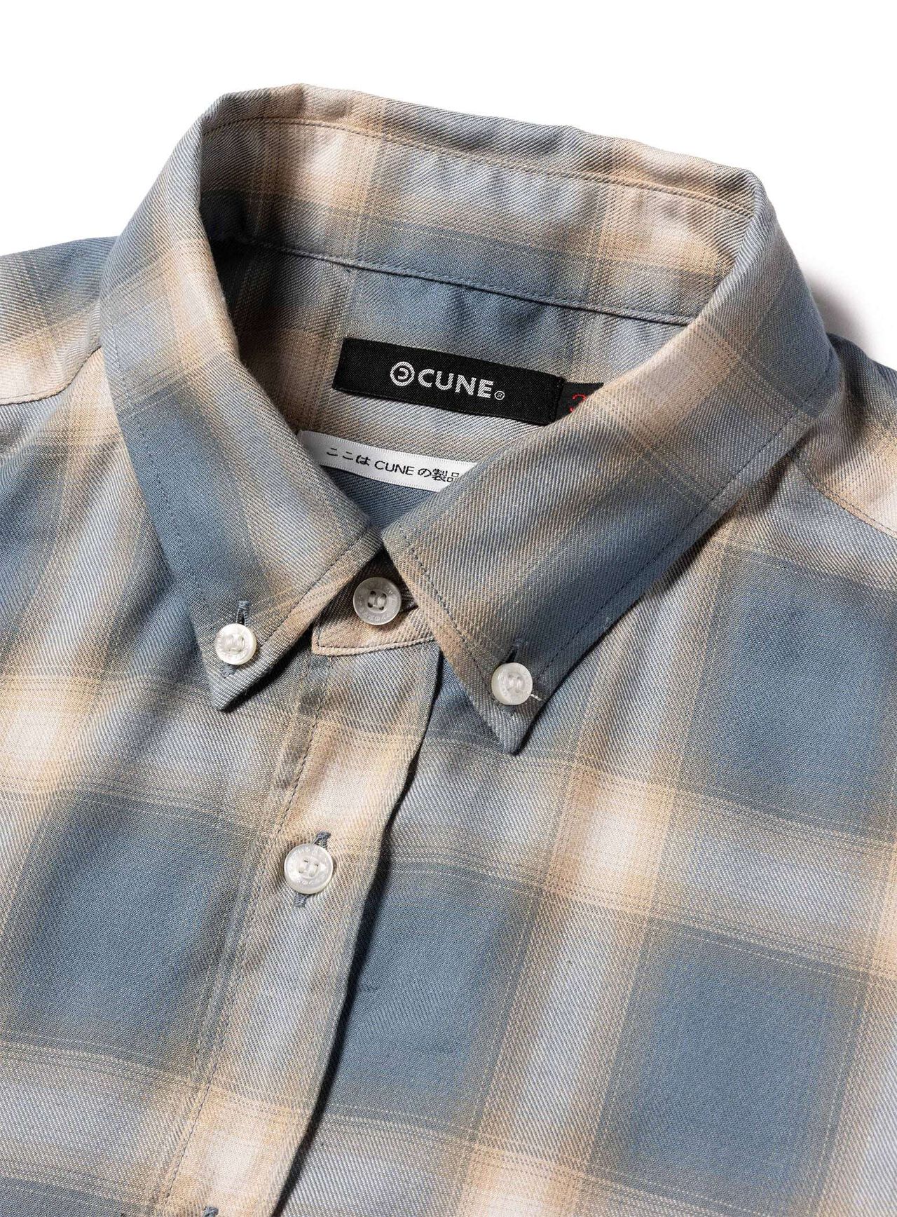 Short Sleeve BD Shirt Ombre Check,BLUE, large image number 2