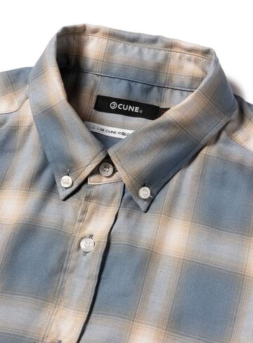 Short Sleeve BD Shirt Ombre Check,BLUE, small image number 2