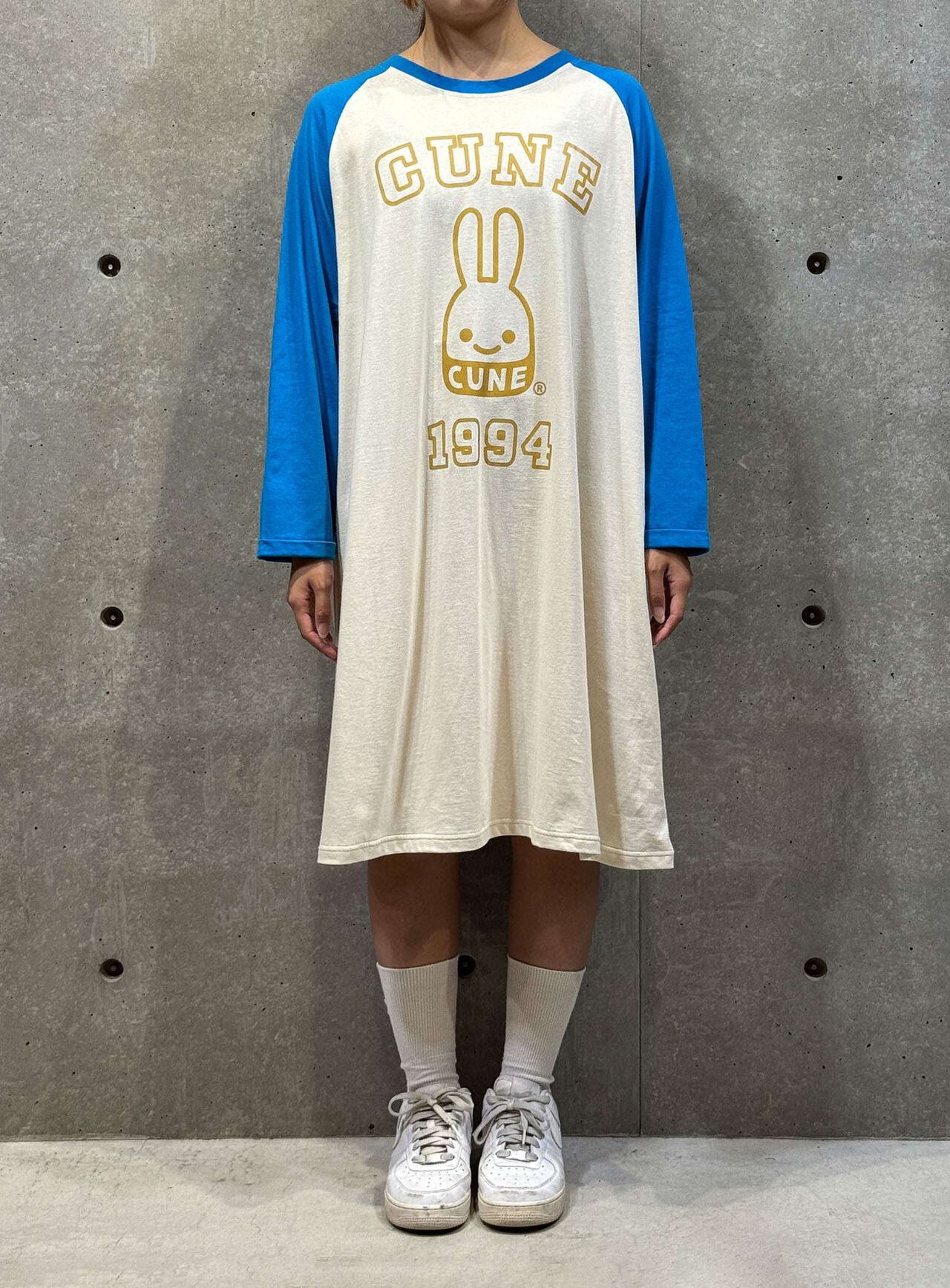 Raglan Dress,BLUE, large image number 3