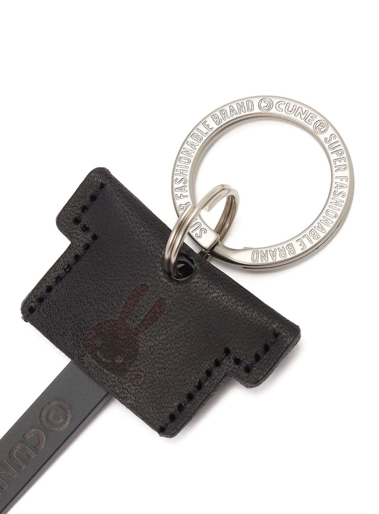 Leather T-Shirt Key,ONE, large image number 2