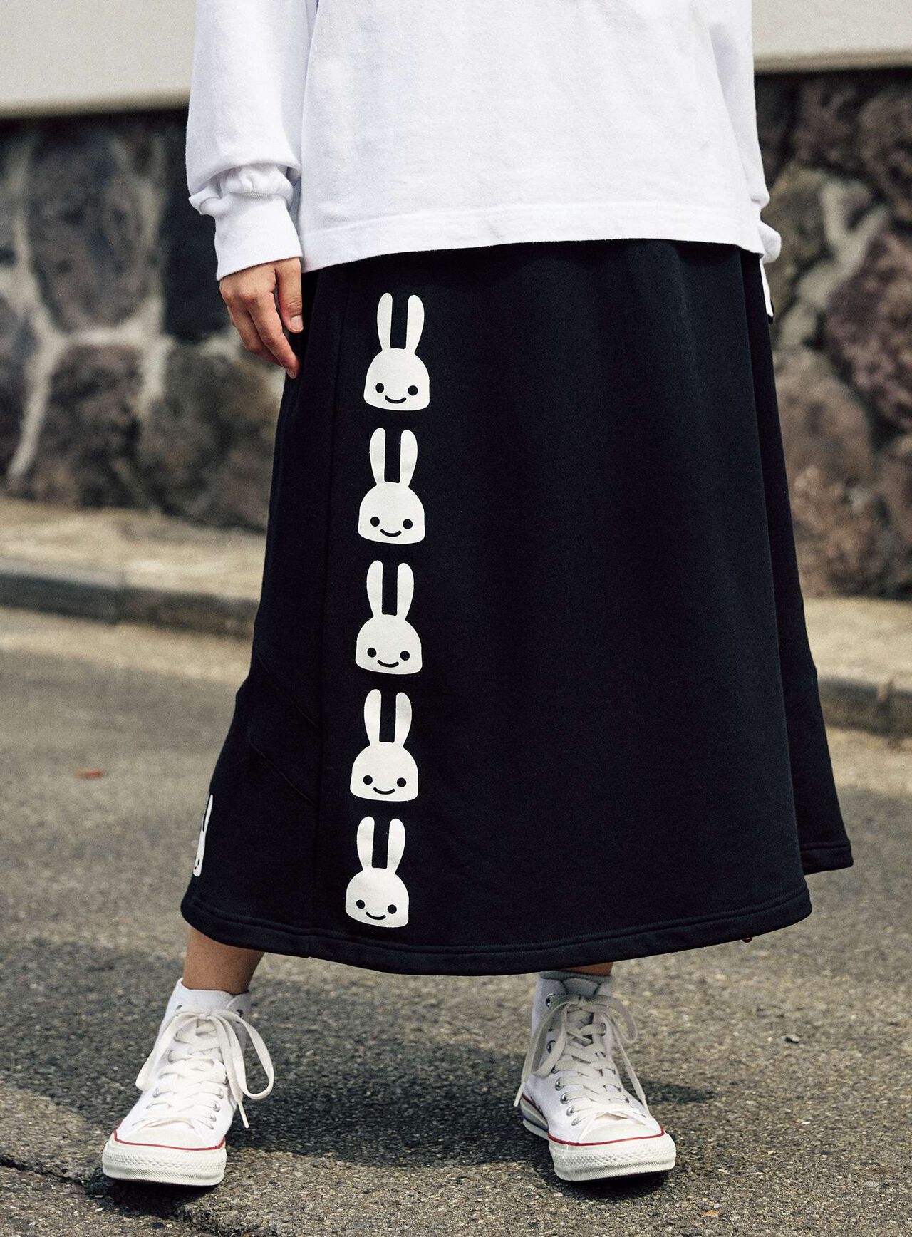 Sweat Skirt,BLACK, large image number 9