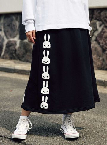 Sweat Skirt,BLACK, small image number 9