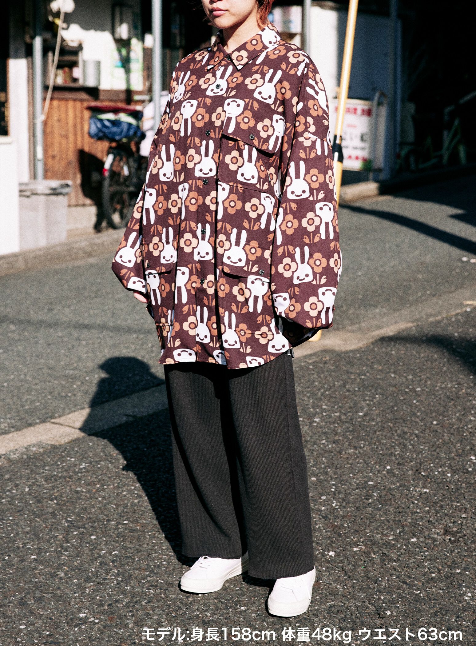 シャツ big floral pattern shirt jacket Flower Glam Big Shirt Jacket